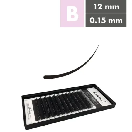 Kalentin Extensiones De Pestañas Clásicas Curva B 0,15 12mm